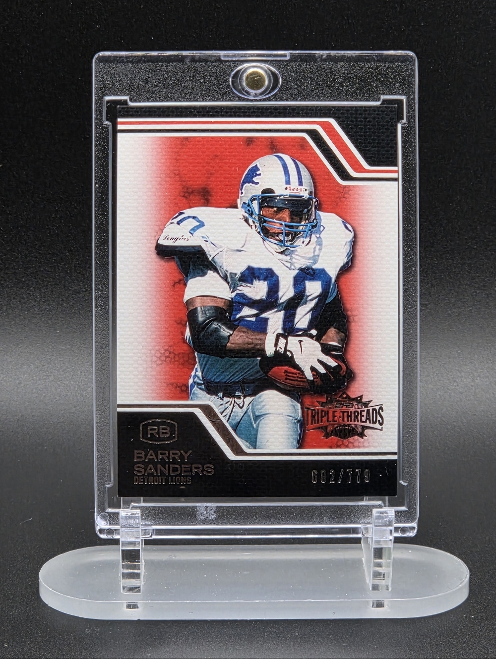2008 Barry Sanders Triple Threads #602/779 — Detroit Lions (Topps)